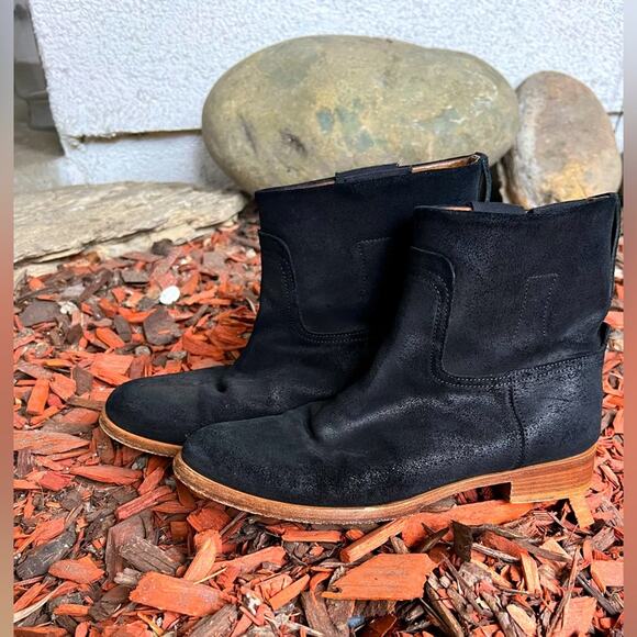 rag & bone Shoes - RAG & BONE HOLLY BLACK SUEDE LEATHER BOOTS 38